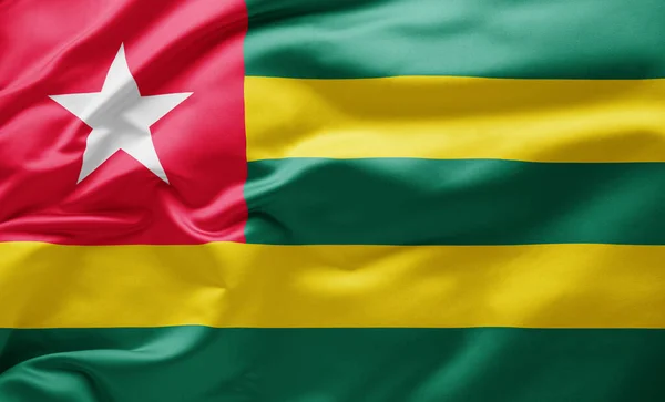 Ondeando Bandera Nacional Togo — Foto de Stock