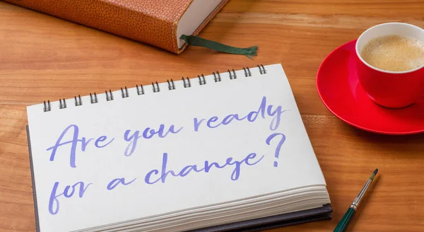 Notepad Desk You Ready Change — Stock Photo, Image