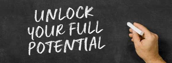 Text Written Blackboard Unlock Your Full Potential — Stock Photo, Image