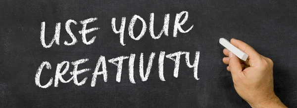 Text Written Blackboard Use Your Creativity — Stock Photo, Image