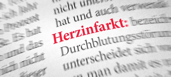 Definicja Słowa Atak Serca Słowniku Niemiecku Herzinfarkt — Zdjęcie stockowe