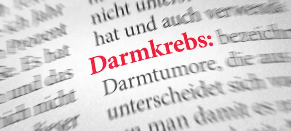 Definicja Słowa Rak Jelita Grubego Słowniku Niemiecku Darmkrebs — Zdjęcie stockowe