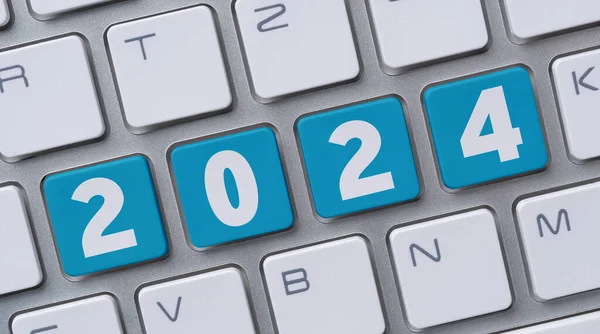 Computer Keyboard Word 2024 — Stock Photo, Image