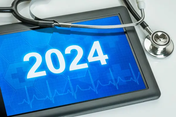 Tablet Number 2024 Display — Stock Photo, Image