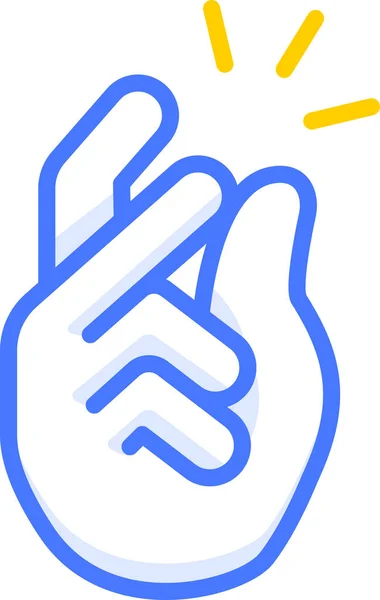 Fácil Dedo Mano Signo Emoji Pegatina — Vector de stock
