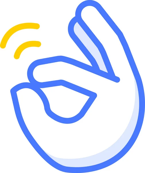 Beliscar Mão Emoji Adesivo — Vetor de Stock
