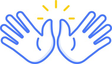 Ellerini aç emoji etiket simgesi