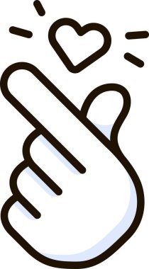finger heart emoji sticker clipart