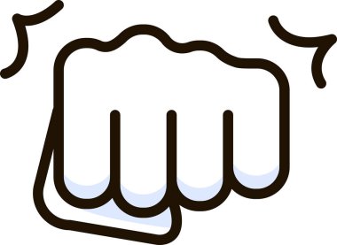 Yumruklanmış el simgesi emoji etiketi