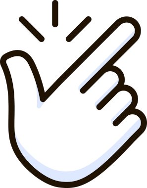 kolay parmak simgesi emoji etiketi