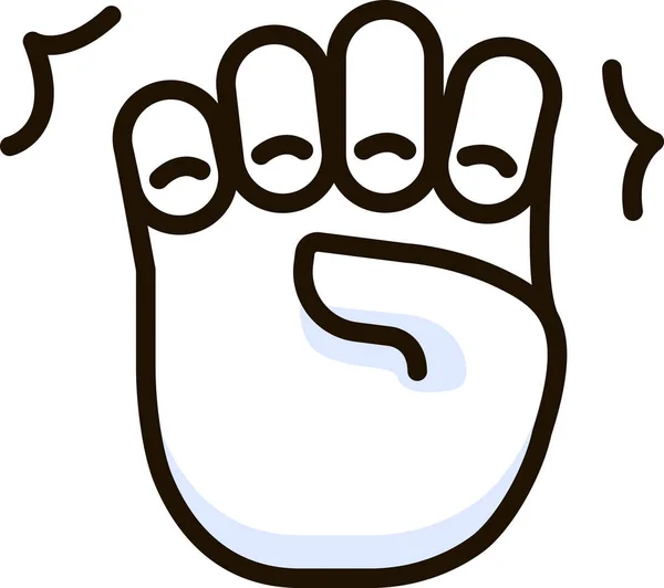 Claw Mão Ícone Emoji Adesivo — Vetor de Stock