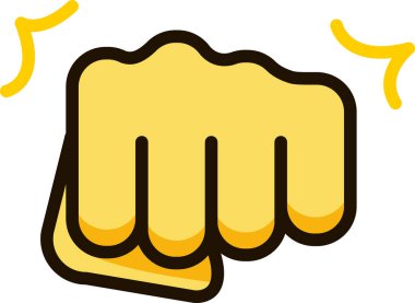 fisted hand icon emoji sticker clipart