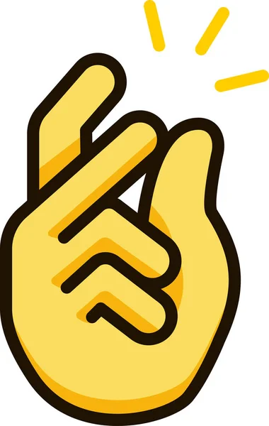 Lätt Finger Ikon Emoji Klistermärke — Stock vektor