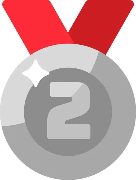 Medaille Prijs Tweede Plaats — Stockvector