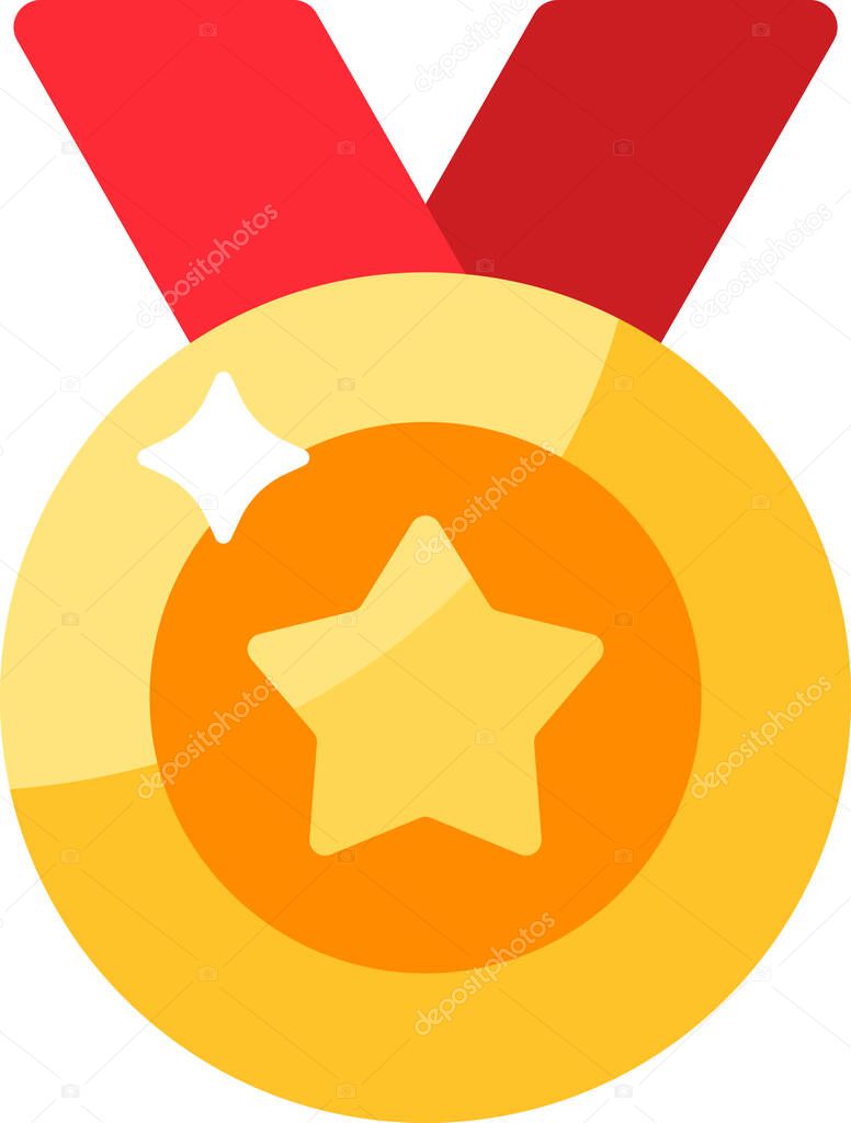 Gold medal award star award icon