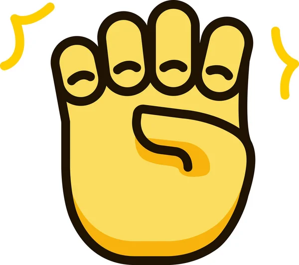 Klauw Hand Pictogram Emoji Sticker — Stockvector