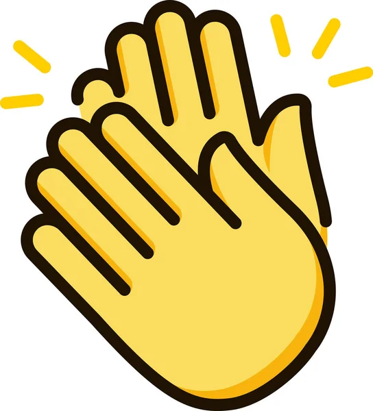 Palmas Mãos Ícone Emoji Adesivo — Vetor de Stock