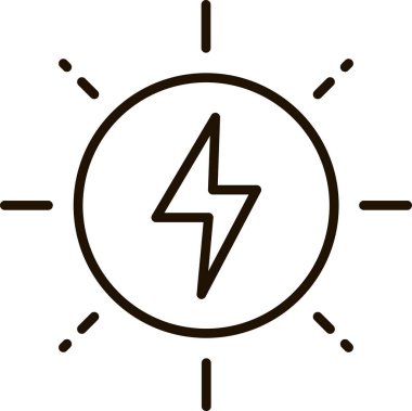 güneş enerjisi çizgisi resimleme