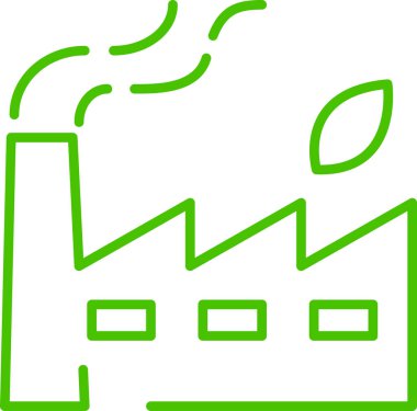 yeşil imalat çizgisi resimleme