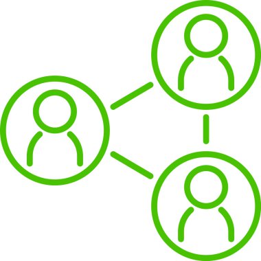 Sosyal bağlantı çizgisi resimleme