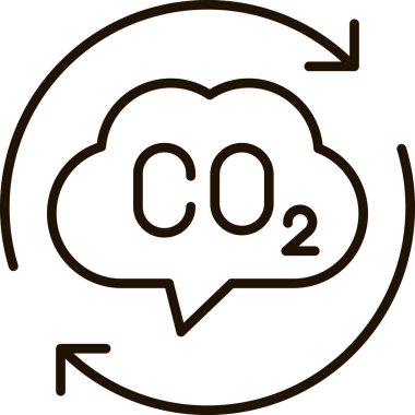 karbon ayak izi çizgisi resimleme