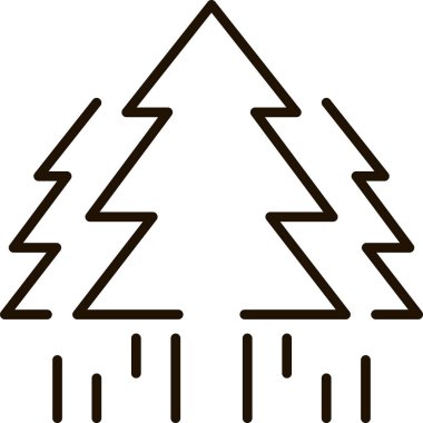  Orman ağacı çizgisi resimleme