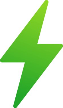 Yeşil enerji logosu. elektrik yenilenebilir güç yaprağı simgesi