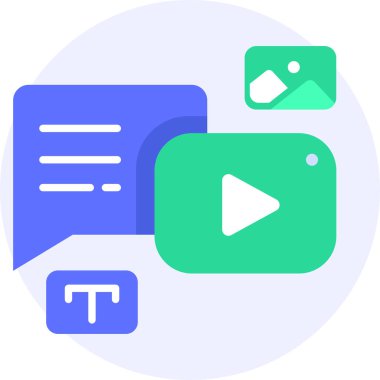 video içeriği pazarlama modern simge illüstrasyonu