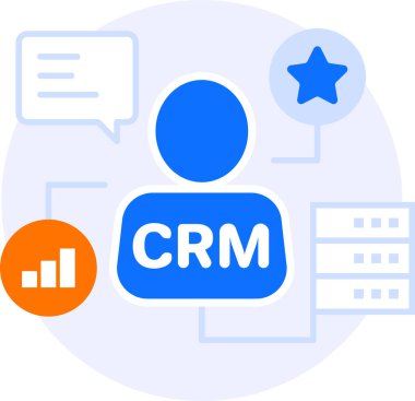 crm pazarlama modern simge clipart illüstrasyonu