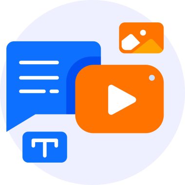  video içeriği pazarlama modern simge illüstrasyonu