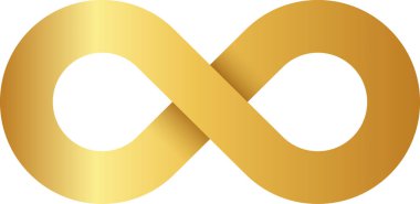 Gold Autism Infinity Sign Symbol clipart