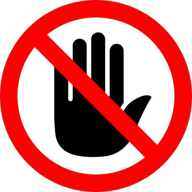 El sembolü resimli kırmızı dur işareti