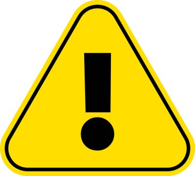 Sarı uyarı simgesi illüstrasyonu