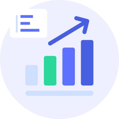 büyüme grafiği modern simge resimlemesi