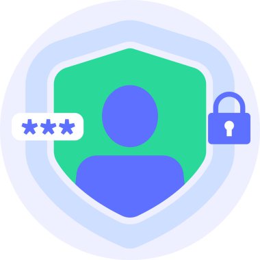 kullanıcı koruması modern simge illüstrasyonu