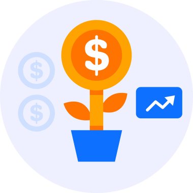 Yatırım büyümesi modern simge illüstrasyonu