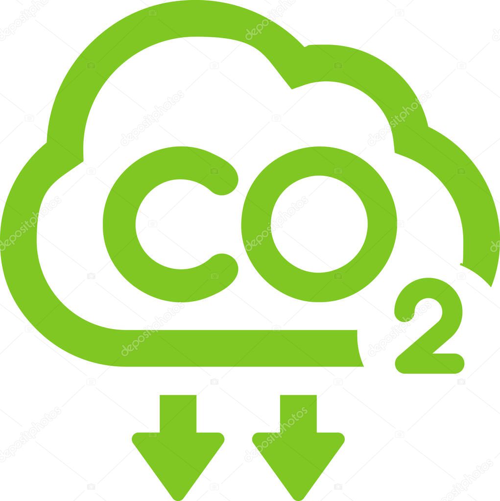 Reducing CO2 emissions logo icon