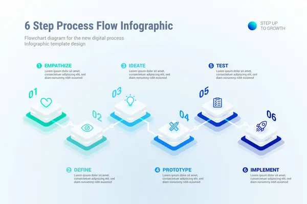 Step Process Flow Infographic Template — Stockový vektor