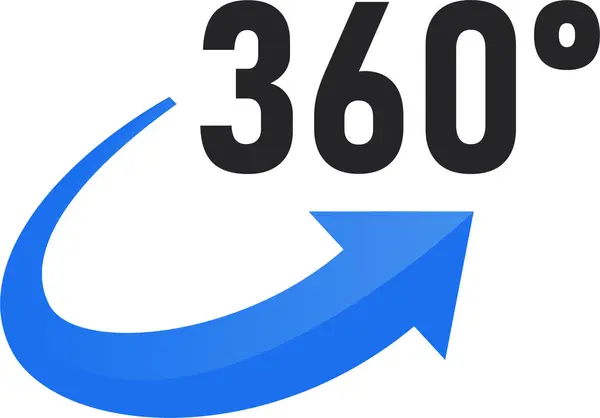 Symbol Ikony Stupně 360 — Stockový vektor