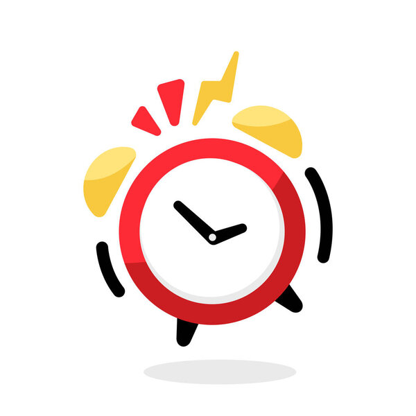 Alarm clock ringing icon illustration