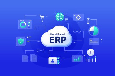 Bulut tabanlı ERP sistem çizimi