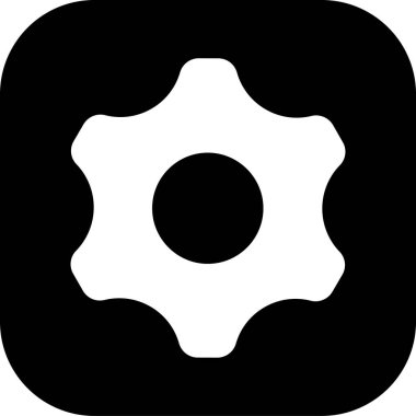 Uygulama Sistemi Ayarları Simge Dolduruldu. Basit vektör illüstrasyon düzenlenebilir vuruş.