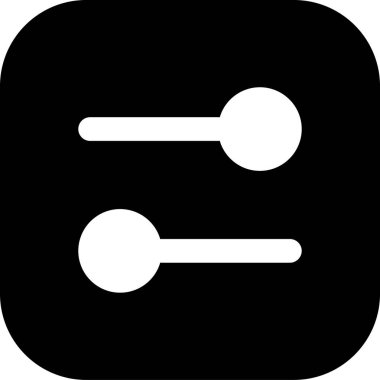 Kaydırma Ayarları Arayüzü Simge Dolduruldu. Basit vektör illüstrasyon düzenlenebilir vuruş.