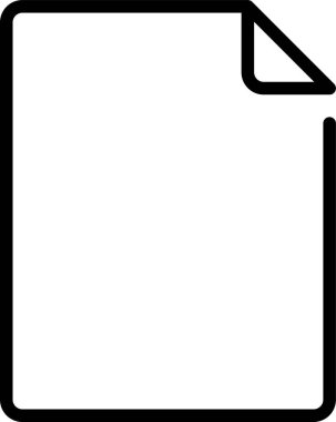 Boş dosya simgesi, Dosya Belgesi Simgeleri, basit vektör illüstrasyon düzenlenebilir vuruş.