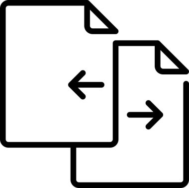 Veri transferi. Basit vektör illüstrasyon düzenlenebilir vuruş.