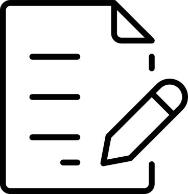 Belge simgesini imzala. Basit vektör illüstrasyon düzenlenebilir vuruş.