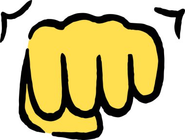 fisted hand Doodle Hand icons emoji sticker clipart