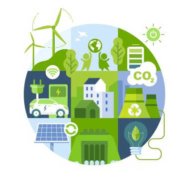 Sürdürülebilir Kalkınma, ESG ve İş Konsepti çizimi