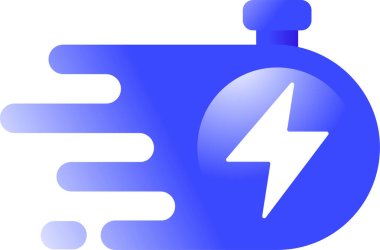 Hızlı Gök Gürültüsü simgesi Hızlı Teslimat mavi rengi