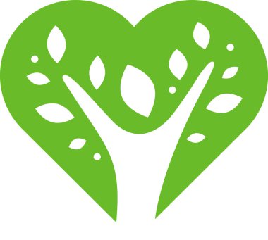 Yeşil ağaç büyüme simgesi logosu